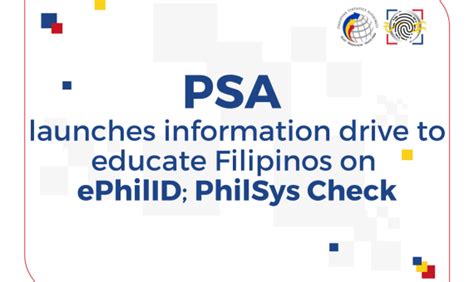 philsys.gov.ph scan|PSA launches information drive to educate Filipinos on ePhilID; PhilSys.